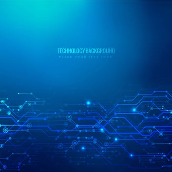 Abstract blue technology background vector