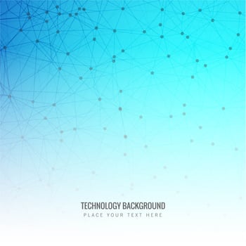 Abstract blue circuit board technology lines polygon background vector