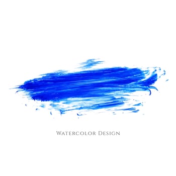 Abstract blue watercolor strokes design vector