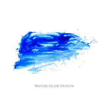Abstract blue watercolor strokes design vector