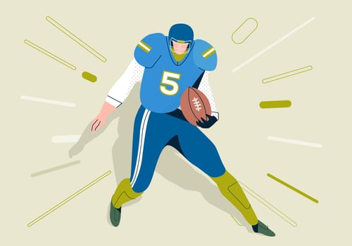 American Football Running Back  vector