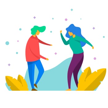 Flat Parties and Gatherings Vector Illustration