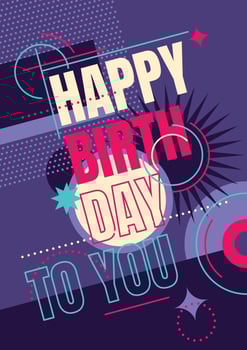 Birthday card vector