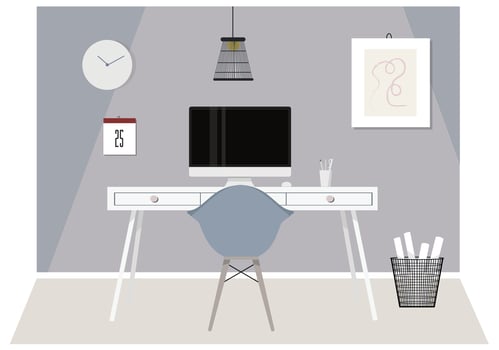 Vector Designer's Room Illustration