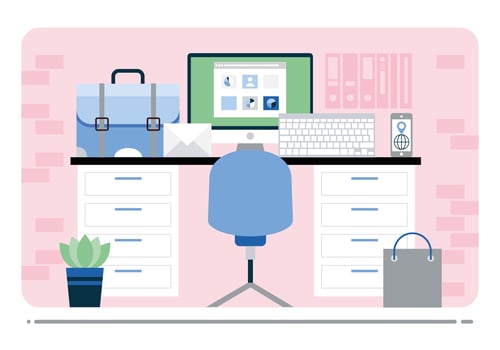 Vector Designer's Desktop Illustration