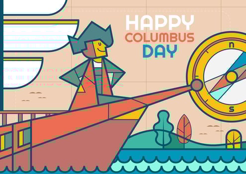 Christopher Columbus Day vector
