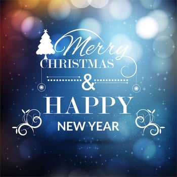 Merry Christmas greeting card colorful background vector