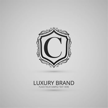 Luxury brand shiny floral design vector