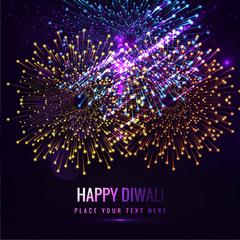 Happy diwali diya oil lamp festival background illustration vector