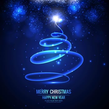 Merry Christmas greeting card colorful background vector
