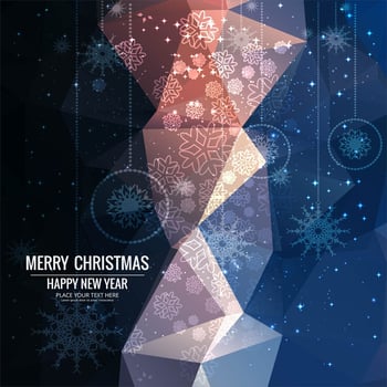 Merry Christmas greeting card colorful background vector
