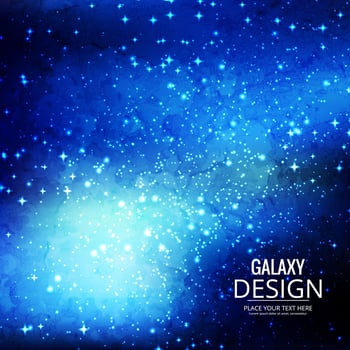 Space Galaxy Background with nebula, stardust and bright shining vector