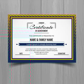 Beautiful certificate template design vector