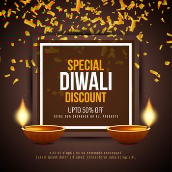 Abstract Happy Diwali discount offer background vector