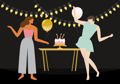 Ladies Dance Birthday Party vector