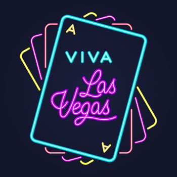 Las Vegas Casino Retro Broadway Style Night Lettering Typography vector