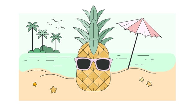 Holiday Pineapple Vector