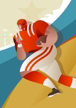 American Football Player vector