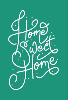 Home sweet home poster vector