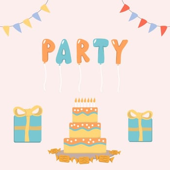 Birthday Party Time vector