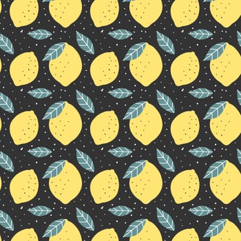 Doodle Lemon Illustration Background vector