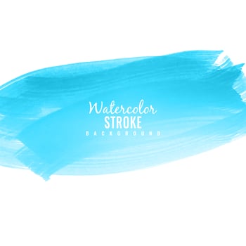Abstract colorful blue watercolor stroke design background illus vector