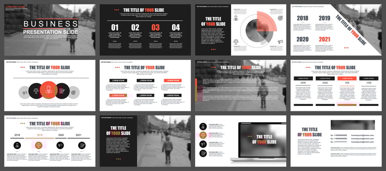 Business Infographic Powerpoint Slide Templates vector