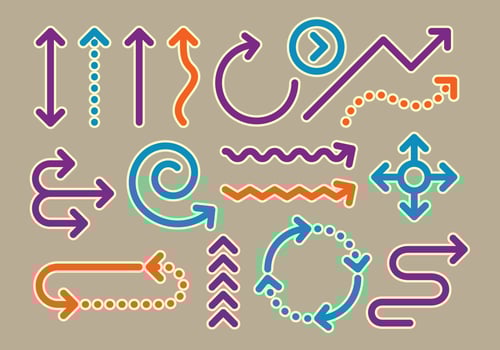 Set of arrows vector