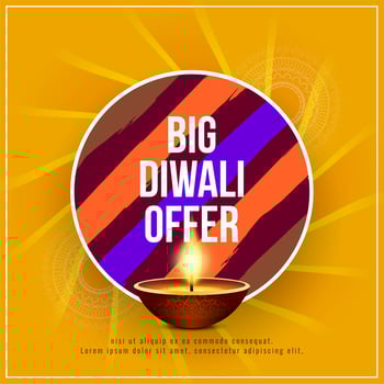 Abstract stylish Happy Diwali festival offer background vector