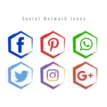 Abstract socila media icon background vector