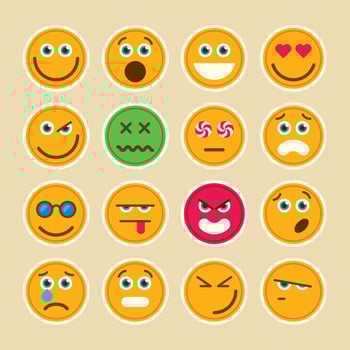 Emoticons set. vector