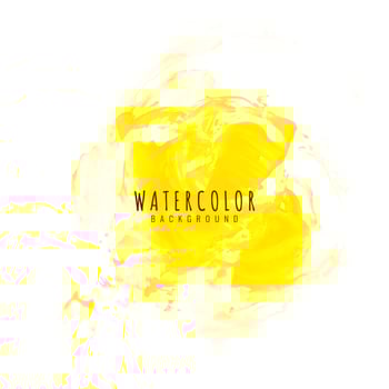 Abstract yellow watercolor design background vector