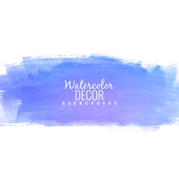 Abstract colorful blue watercolor stroke design background illus vector