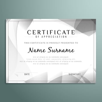 Abstract modern certificate design template vector
