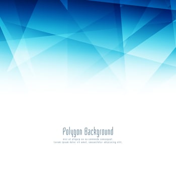 Abstract blue polygon modern design background vector
