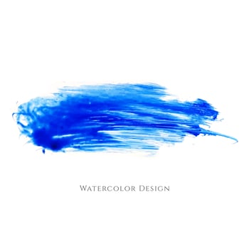 Abstract blue watercolor strokes design vector