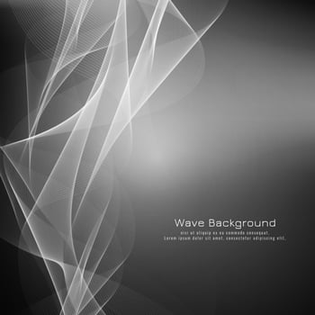 Abstract grey wave background design vector