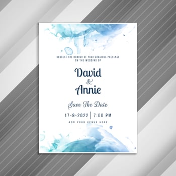 Abstract stylish wedding invitation card template vector