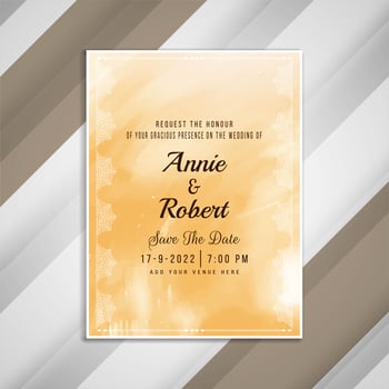 Abstract beautiful wedding invitation card design vector
