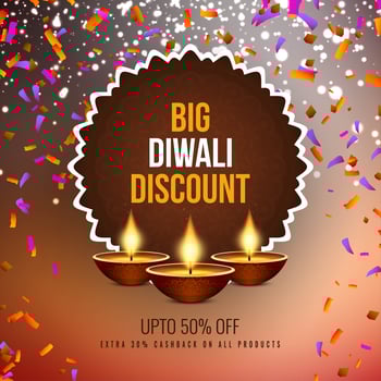 Abstract Happy Diwali sale offer background vector