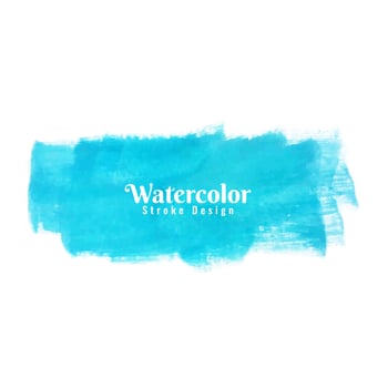 Abstract blue watercolor stroke design background vector