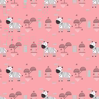 Childish Zebra Vector