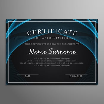 Abstract certificate background vector