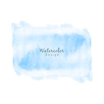 Abstract blue watercolor design background vector
