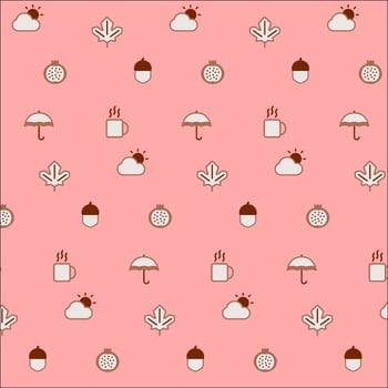 Autumn Icons Pattern vector