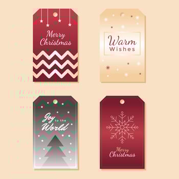 Holiday Gift Tags Vector