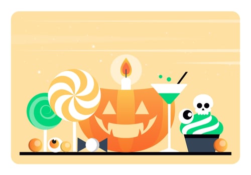 Vector Halloween Elements and Accessories