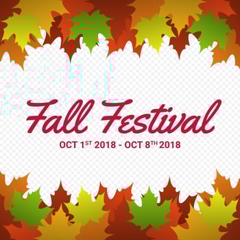 Fall Festival Seasonal Autumn Leaves Frame Background vector