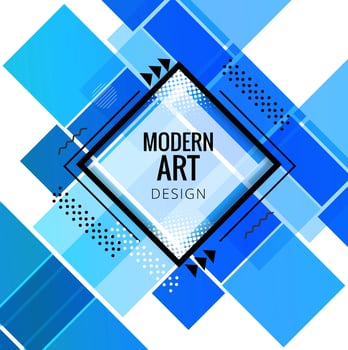 Modern blue geometric background vector