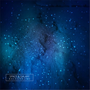 Universe galaxy blue background vector